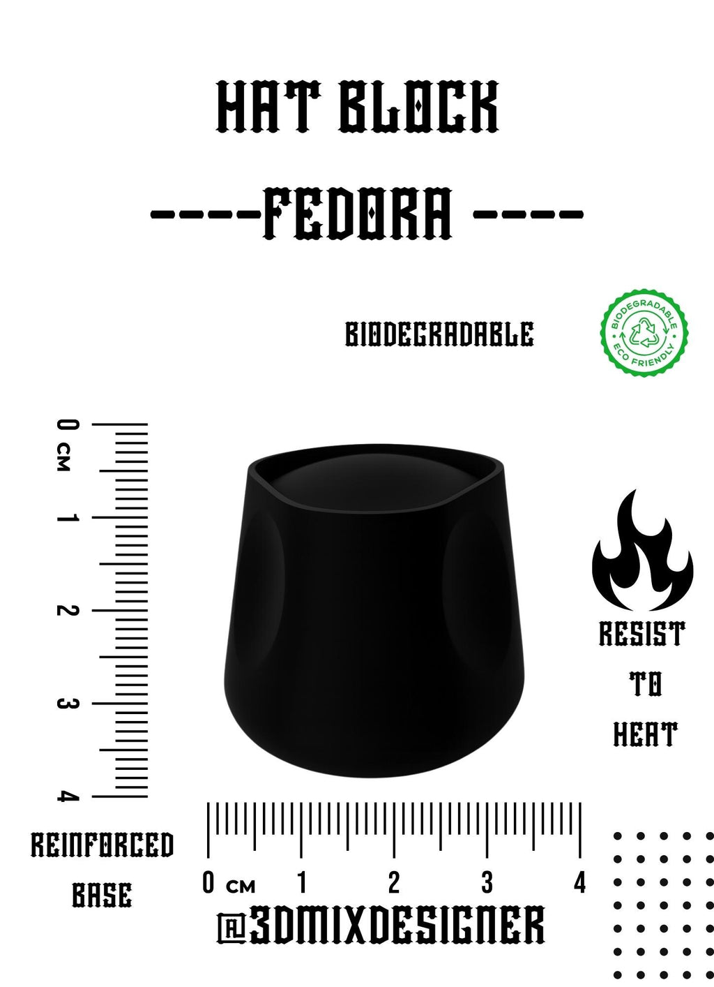 Blocco per cappello  fatto a mano hat block handmade fedora