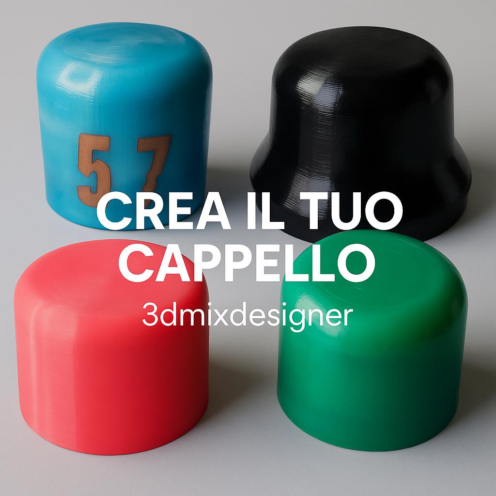 Cilindro Hat Block  for hat maker all 3d printed all Height. All size 55-62