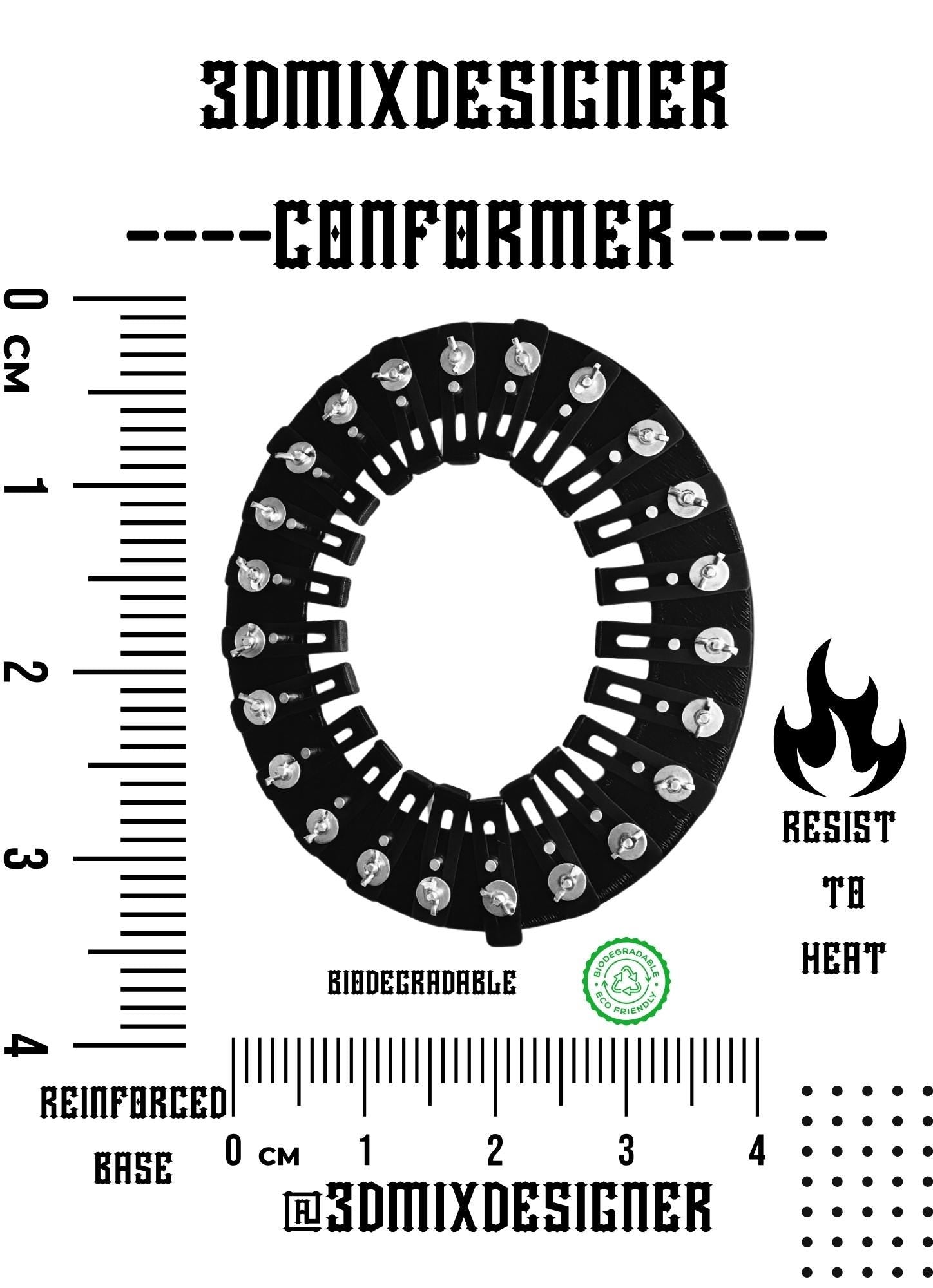 Hat Conformer per Cappelli in Feltro – 3D Printed Resin, Handmade in Italy – Strumento per Modellare”