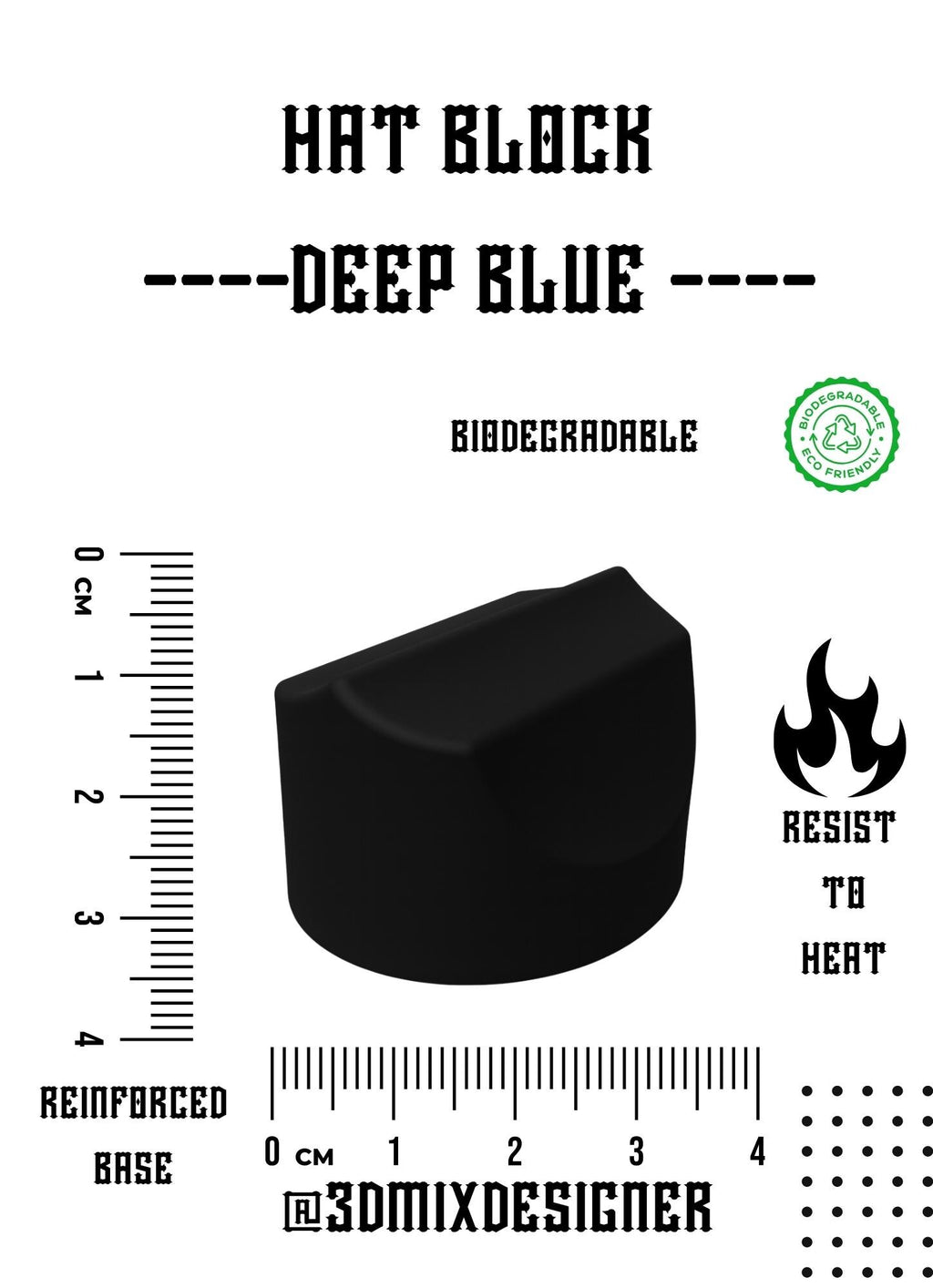 Mad hatter Deep Blue Forme Artigianali per Cappelli Unici e Personalizzati hat block
