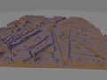 Modello 3D del Quartiere Champs-Élysées e Arc de Triomphe per stampa artistica | File digitale ad alta definizione per decorazioni murali