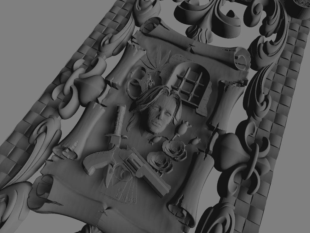 Modello 3D per decorazione porta a misura completa | File digitale personalizzabile ad alta risoluzione per stampa 3D