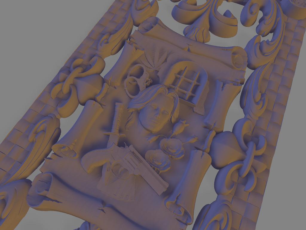 Modello 3D per decorazione porta a misura completa | File digitale personalizzabile ad alta risoluzione per stampa 3D