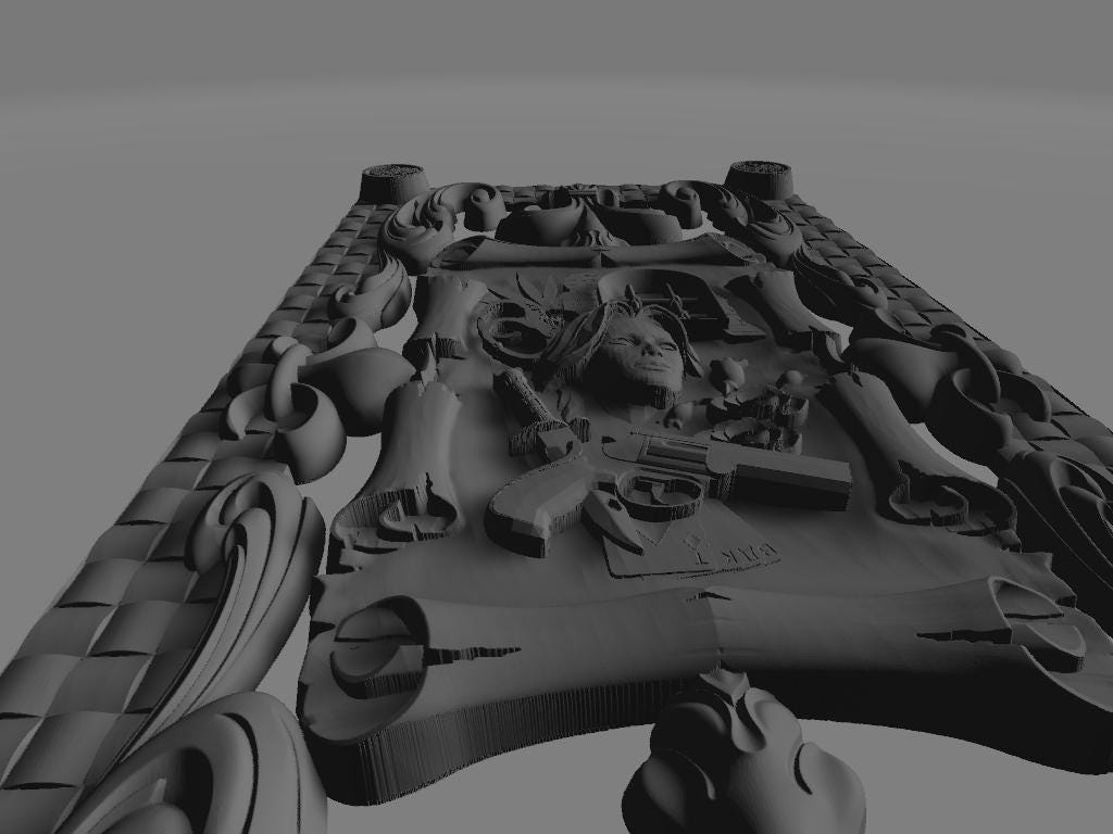 Modello 3D per decorazione porta a misura completa | File digitale personalizzabile ad alta risoluzione per stampa 3D