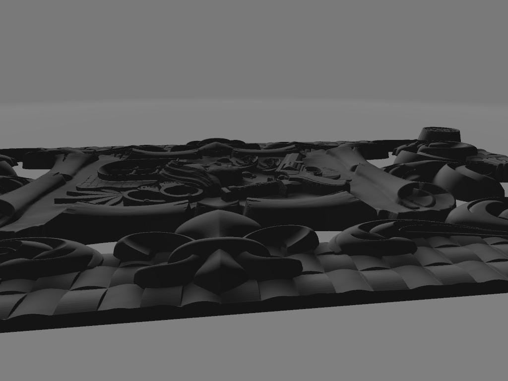 Modello 3D per decorazione porta a misura completa | File digitale personalizzabile ad alta risoluzione per stampa 3D
