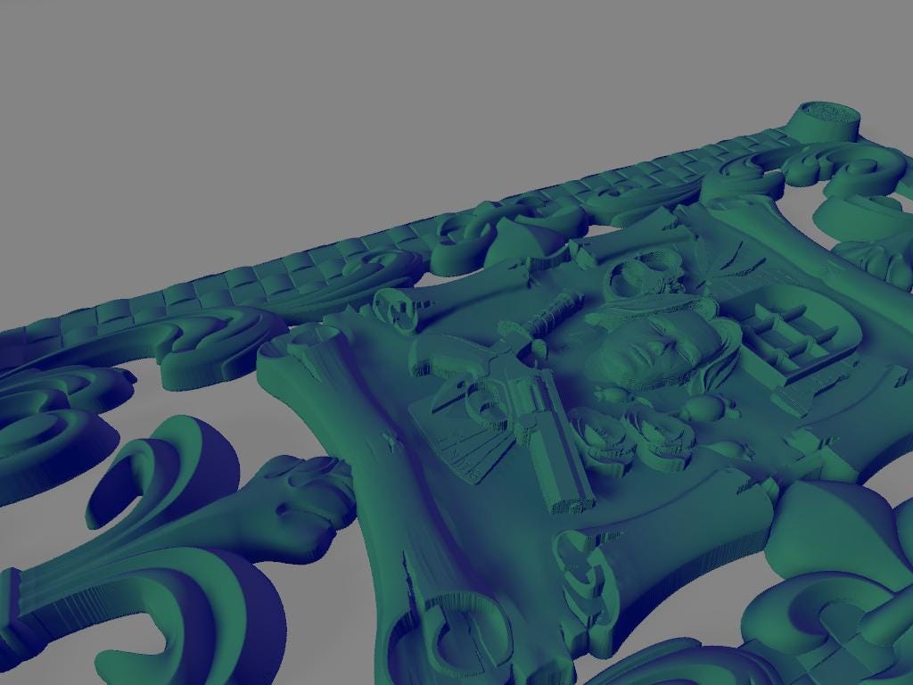 Modello 3D per decorazione porta a misura completa | File digitale personalizzabile ad alta risoluzione per stampa 3D