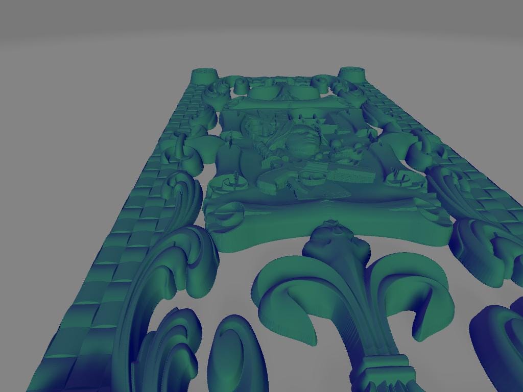 Modello 3D per decorazione porta a misura completa | File digitale personalizzabile ad alta risoluzione per stampa 3D