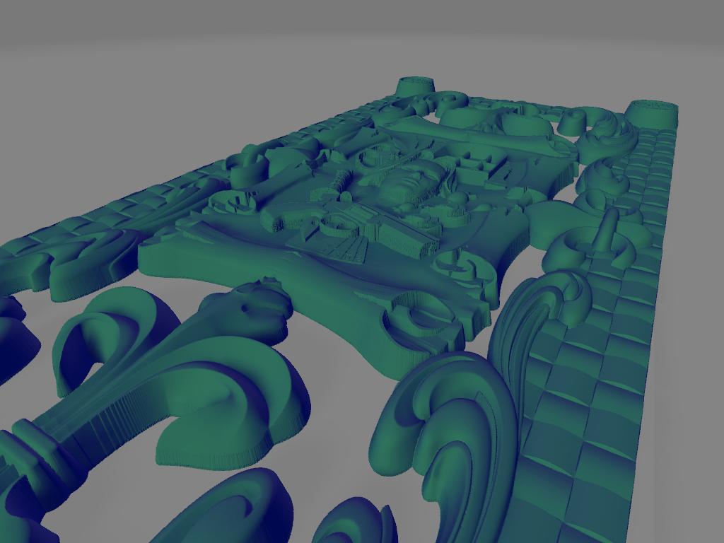 Modello 3D per decorazione porta a misura completa | File digitale personalizzabile ad alta risoluzione per stampa 3D