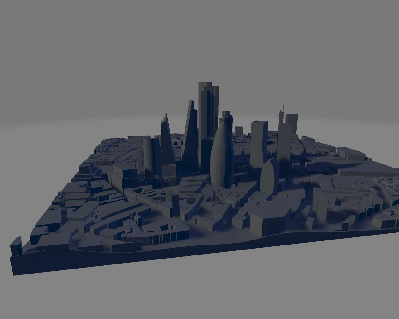 Modello 3D realistico della città di Londra per stampa artistica |l File digitale ad alta definizione per decorazioni da parete.