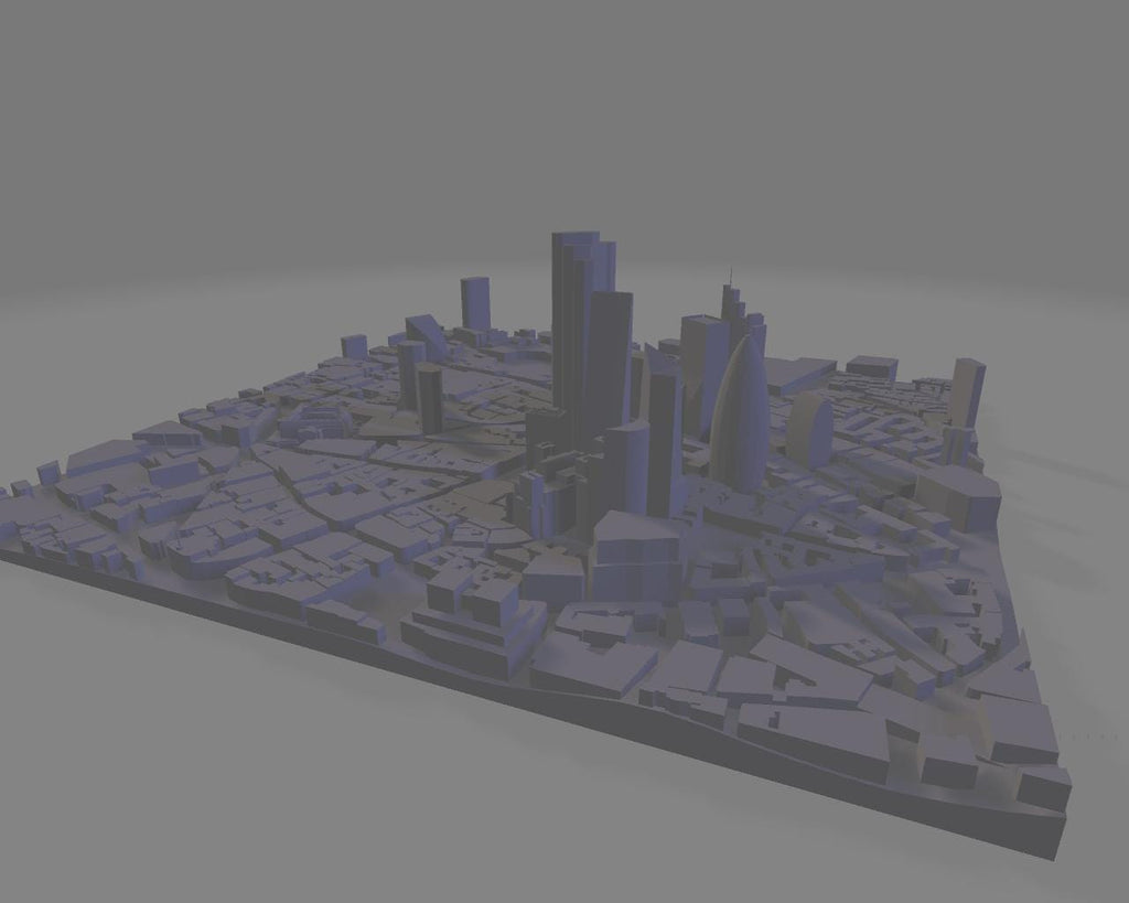 Modello 3D realistico della città di Londra per stampa artistica |l File digitale ad alta definizione per decorazioni da parete.