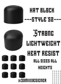 Pack di 5 Hat Blocks 56-58-59-60-62 – Stampati in 3D, Altezza Personalizzabile (12-23 cm) – Millinery Tool Handmade in Italy” all hat.