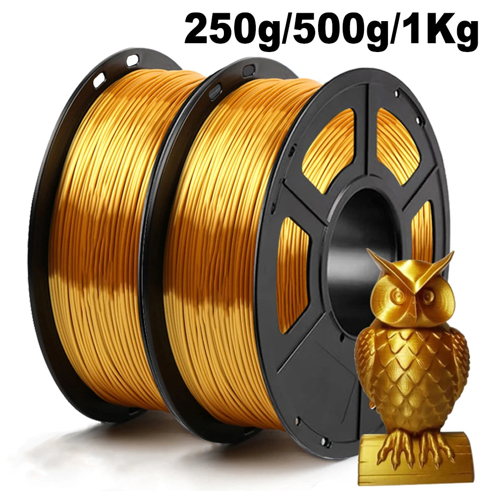 250g/500g/1Kg PLA Silk Gold 3D Printer Filament 1.75mm 3D Printer Material pla gold silk Filament Wire Vacuum Packaging