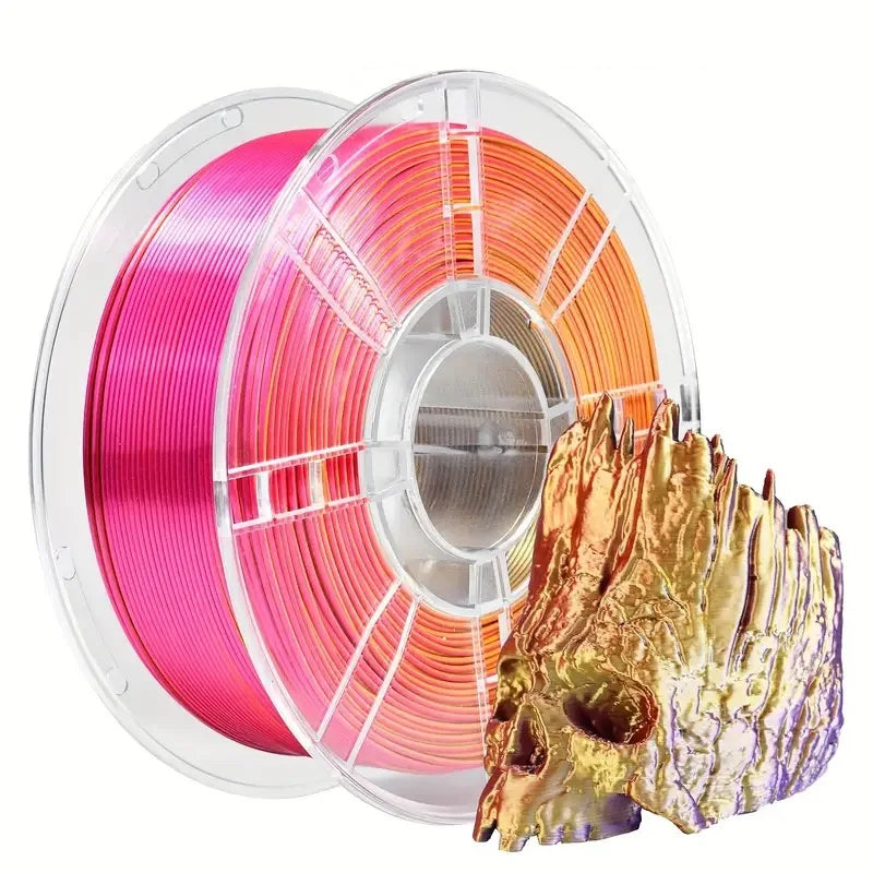 1kg 3D printer silk filament 1.75mm multi-color silk texture smooth gradient effect PLA material FDM printer consumables