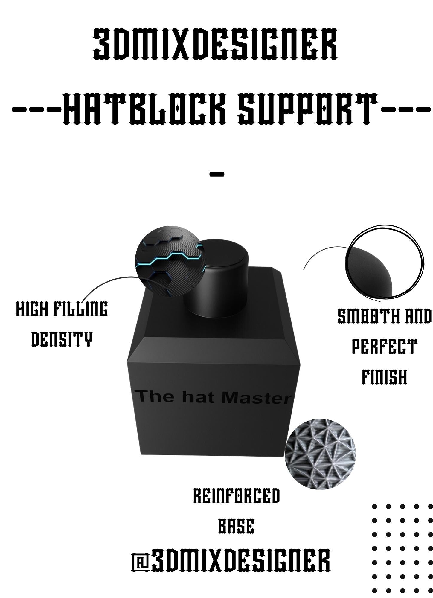 Supporto per cappelli - Realizzazione di cappelli - hatblock support