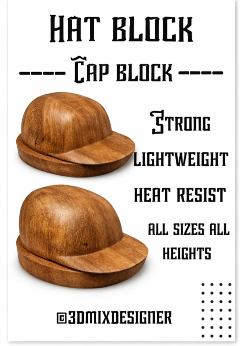 blocco per cappelli  fatto a mano hat block handmade cappello da baseball