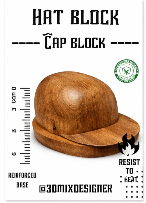 blocco per cappelli  fatto a mano hat block handmade cappello da baseball